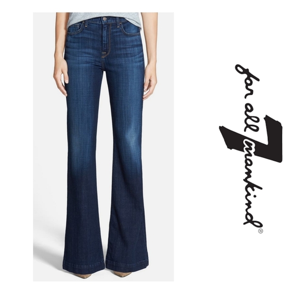 7 For All Mankind Denim - 7 FAM Ginger High Rise Flare Trouser Jeans 30x34